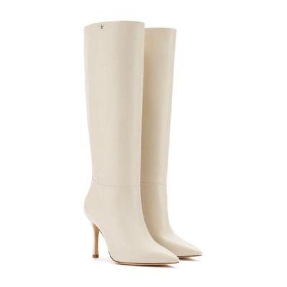 Larroudé “Kate” Pointed-Toe Tall High Heel Boots – Women’s 8.5